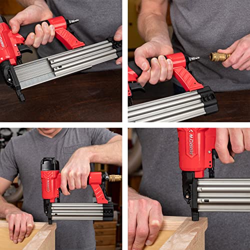 Arrow Fastener Arrow PT18G Gauge Oil-Free Pneumatic Brad Nailer - Small Light Trim and Interior Molding Work, Operates Up to 100psi Compression Unit, Fits 5/8", 3/4", 1", 1.5", 2" Brad Nails - Image 4