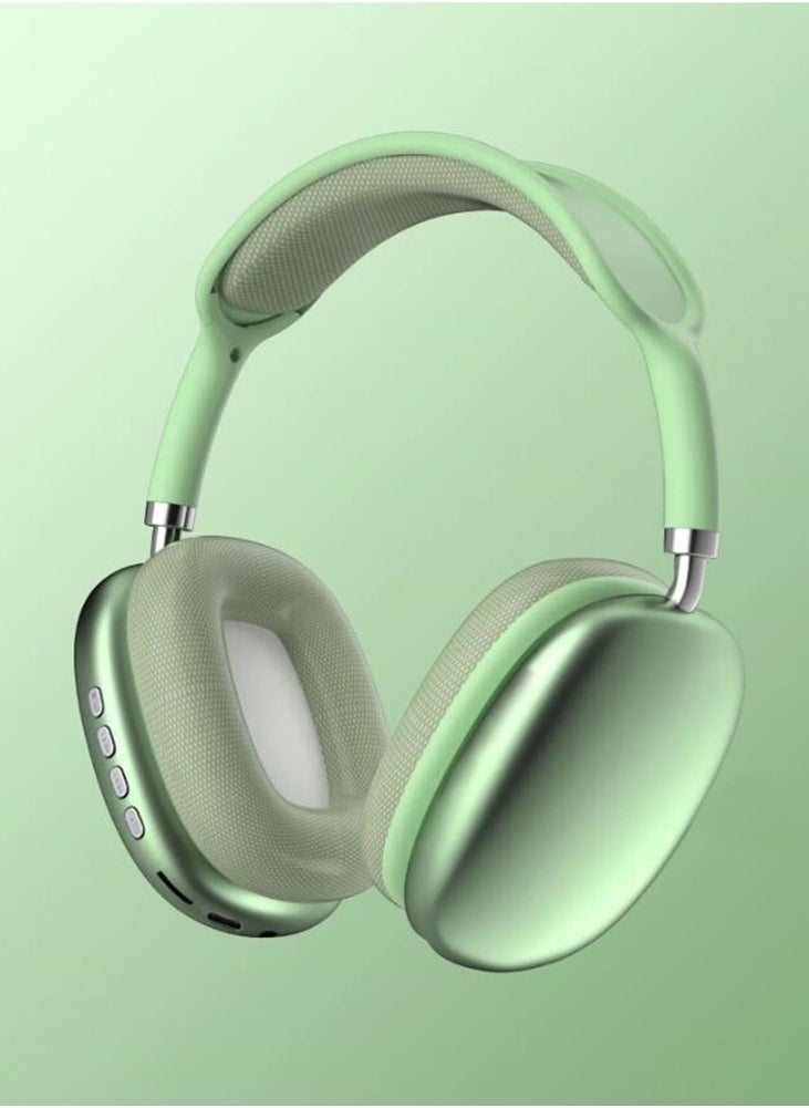 Vitacelli - P9 PRO MAX Immersive Active Noise Cancelling Wireless Headphones GREEN - Image 1
