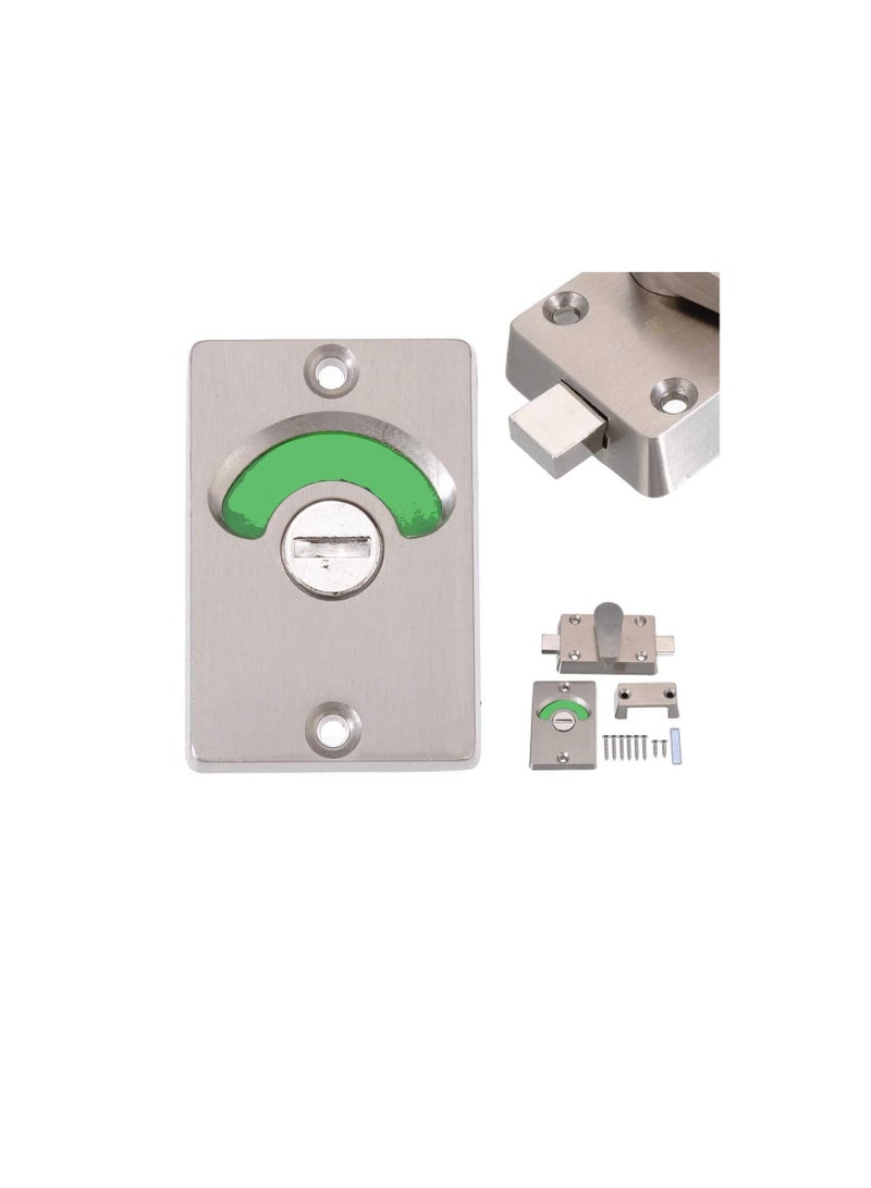 Public Toilet Indicator Bolt Lock Vacant/Engaged Bathroom Toilet Privacy Door Lock Latch for Restroom Partition Supplies - Image 1