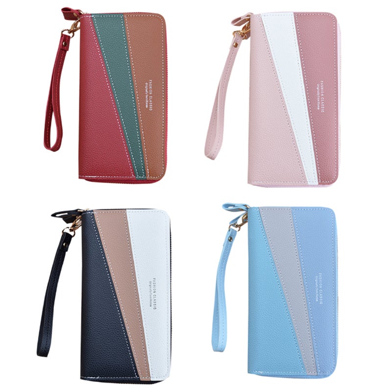 Women Clutch: Black PU Soft Durable - 8 Card Slots 6 Compartments Detachable Wristlet Strap Large Capacity Handbag for Daily Use - Image 1
