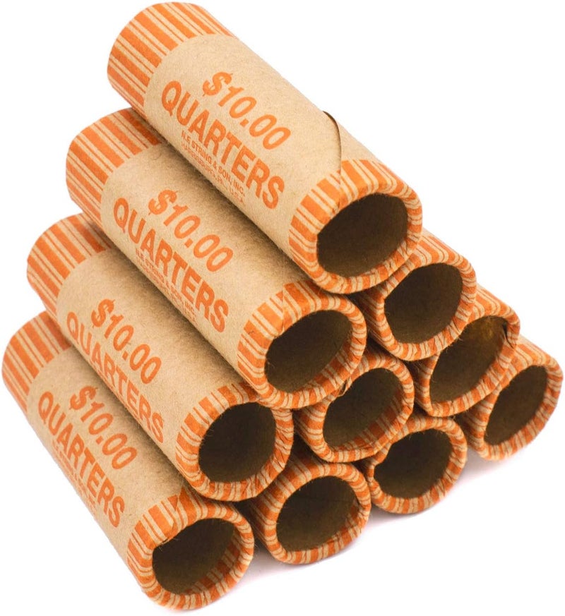 CAROUSELCHECKS Pre-Formed Quarter Coin Wrappers (Bundle of 1,000) - Image 1