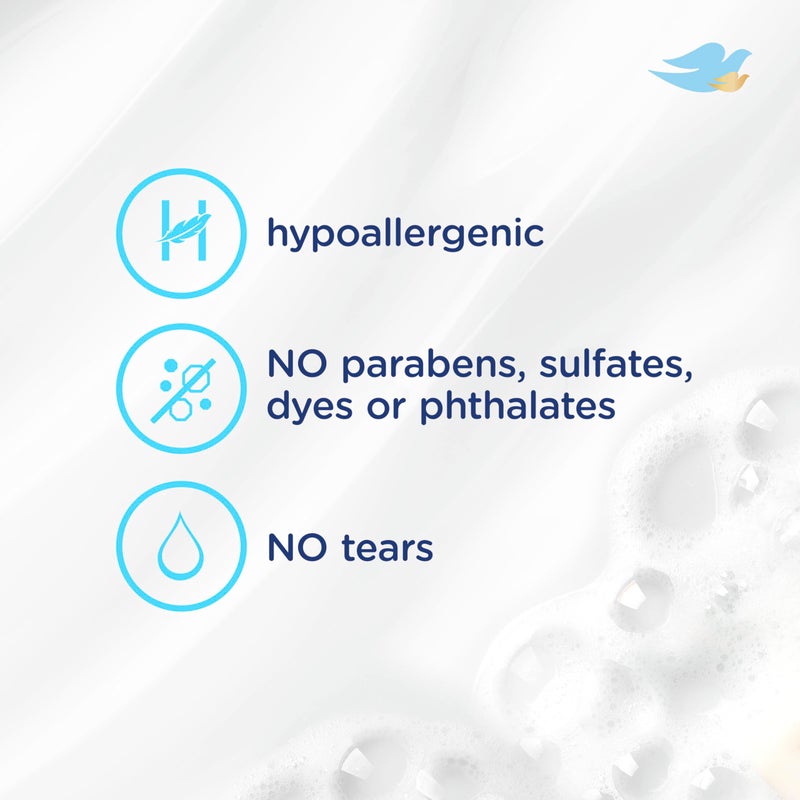 بيبي دوف Sensitive Skin Care Baby Wash Rich Moisture For Baby Bath Time Tear-Free and Hypoallergenic 34 oz - Image 3