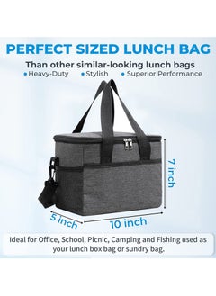Arabest Lunch Bags for Women Men, Reusable Leakproof Kids Lunch Bag, Insulated Cool Bags for Kids, Insulated Cool Lunch Tote, Thermal Cooler Bags for Office, Work, School, Picnic  - Image 2