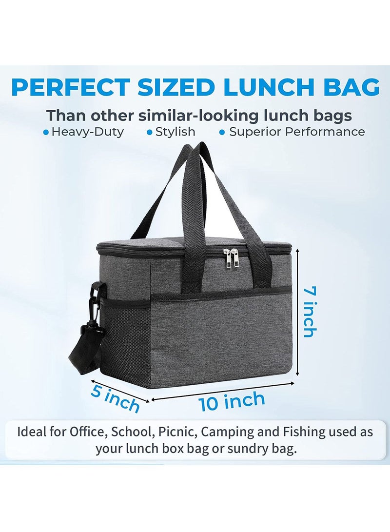 Arabest Lunch Bags for Women Men, Reusable Leakproof Kids Lunch Bag, Insulated Cool Bags for Kids, Insulated Cool Lunch Tote, Thermal Cooler Bags for Office, Work, School, Picnic  - Image 2