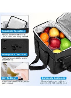 Arabest Lunch Bags for Women Men, Reusable Leakproof Kids Lunch Bag, Insulated Cool Bags for Kids, Insulated Cool Lunch Tote, Thermal Cooler Bags for Office, Work, School, Picnic  - Image 3