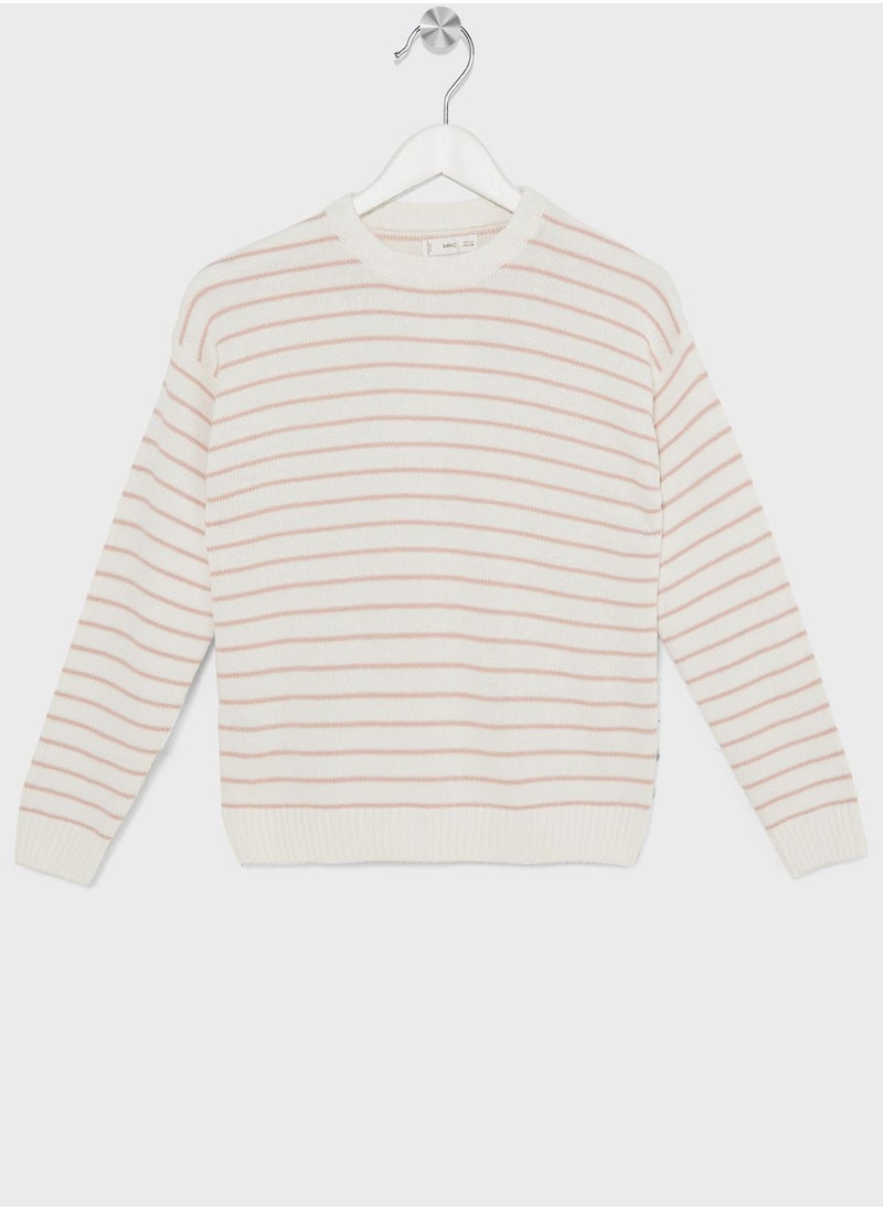 MANGO - Kids Striped Sweater - Image 1