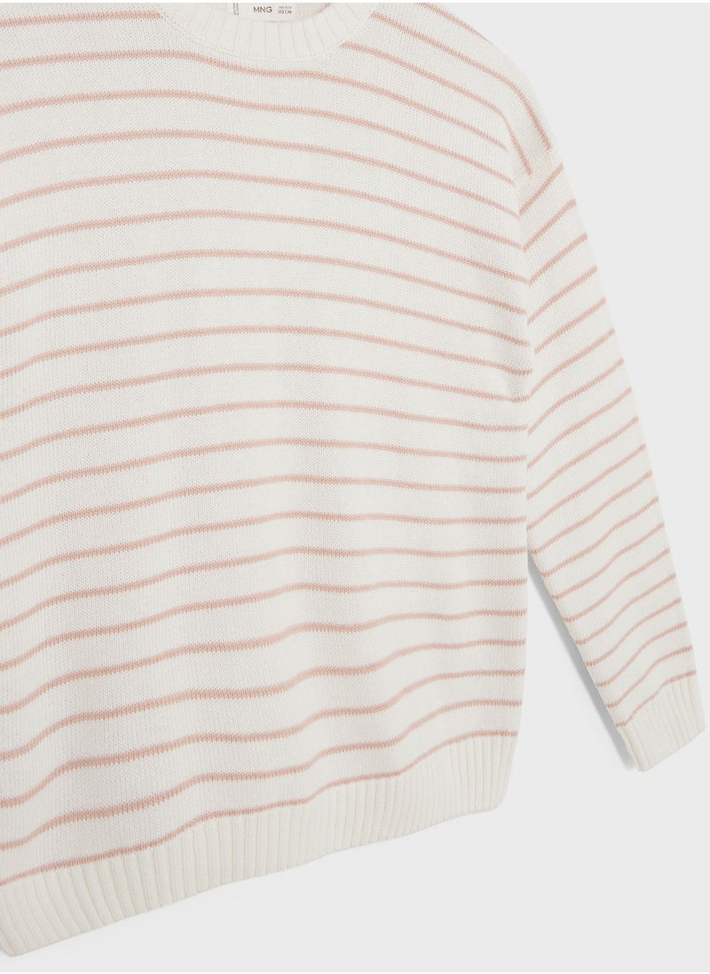 MANGO - Kids Striped Sweater - Image 1