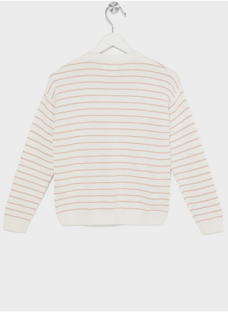 MANGO Kids Striped Sweater