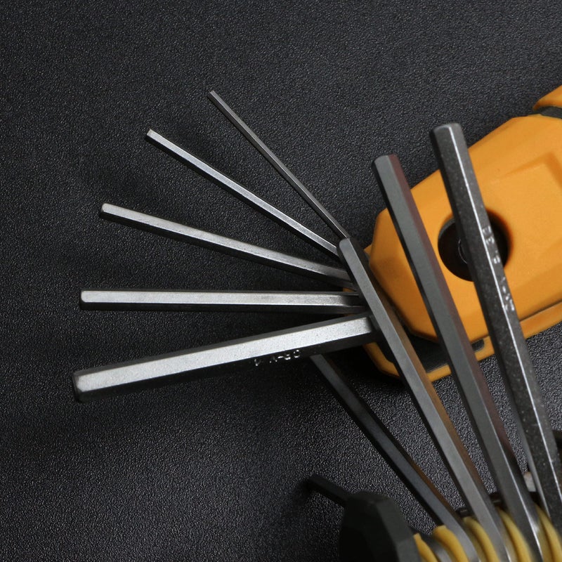 MULWARK 17pcs Folding Allen Wrench Set | Metric & Standard SAE - Key Tool 2 Pack Portable Hex for Basic Home Repair and General Applications - Image 5