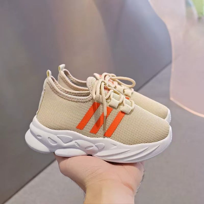 Brown Breathable Mesh Coconut-Style Sneakers for Boys and Girls - Lightweight Casual Shoes  2026 - Image 1
