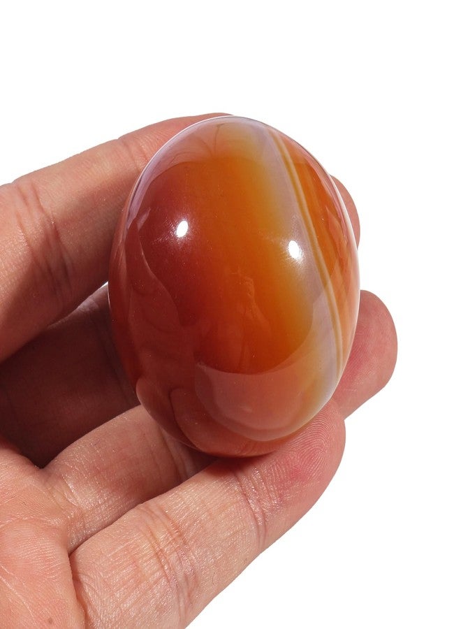 Loveliome 40 mm Carnelian Healing Crystal Ball, Home Decoration Fengshui Divination Sphere with Wood Stand - Image 2