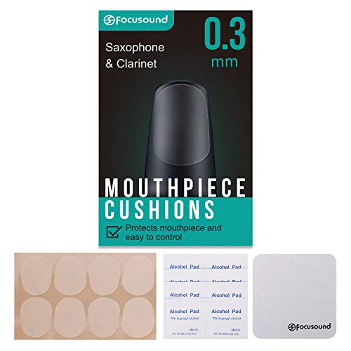 Focusound Saxophone & Clarinet Mouthpiece Cushions, Thin, 0.3mm Clear, 8-Pack… - Image 1