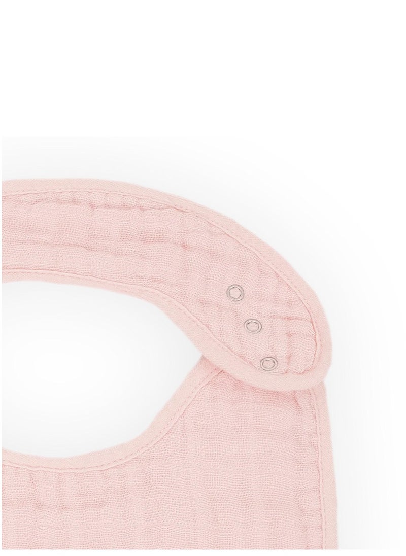 little unicorn 3-Pack Muslin Classic Bib Set Light Pink  - Image 3
