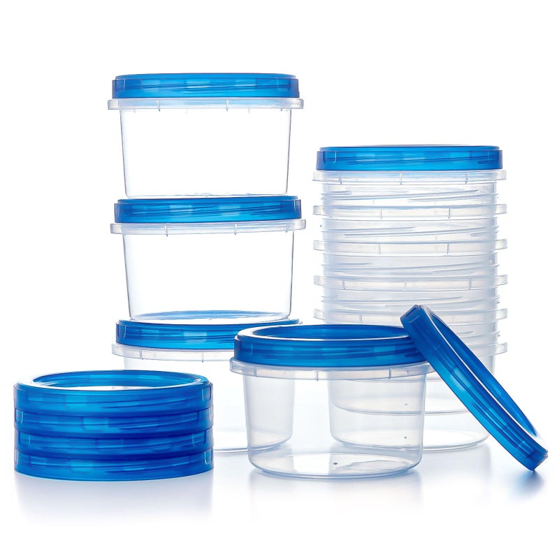 Atecare Freezer Storage Containers, [10 Pack-16 oz] Ultra Thick Freezer Containers with Leakproof Twist Top Lids, Heavy Duty BPA Free Stackable Food Containers for Lunch/Salad/Leftover/Soup/Oats/Ice Cream - Image 1