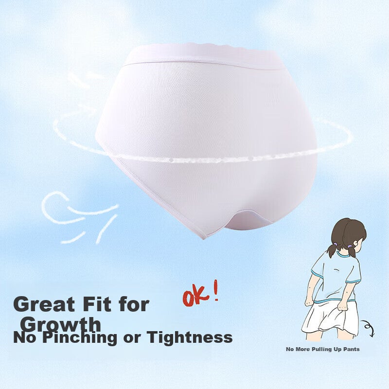 JD Jing Zao Jiusuiban Children's Underwear Girls 50s Lenzing Modal Briefs Thin Naked Feel 100% Silk Gusset Shorts for Older Kids - Image 4