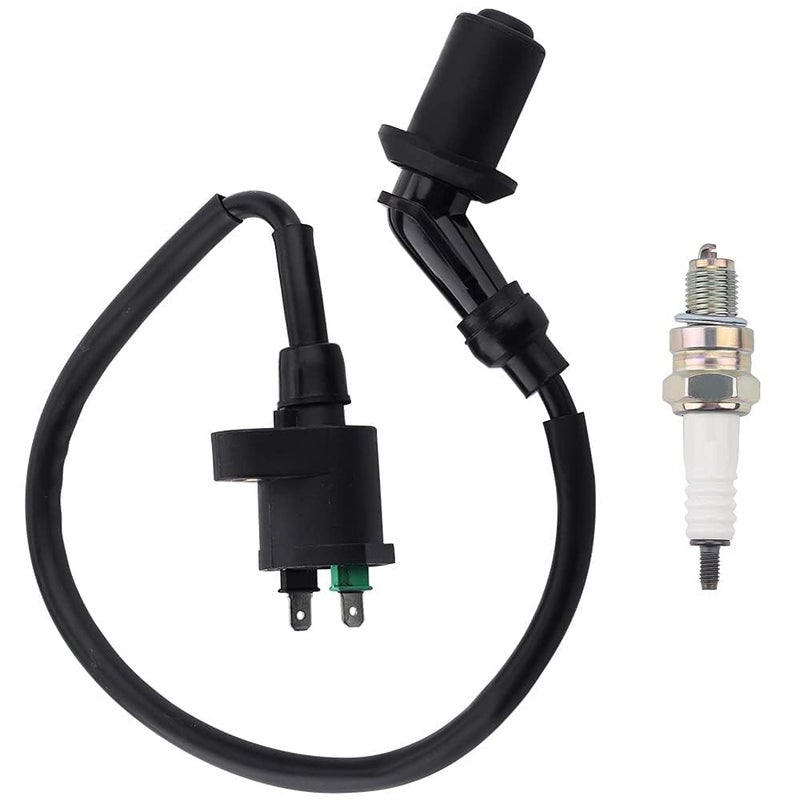 AloneGoer GY6 Racing Ignition Coil SSR 125 A7TC Spark Plug Wire for 50CC 150CC 110CC 125CC 80CC 90CC Moped Scooter ATV Go Kart Pit Dirt Bike Engine Motorcycle High Performance Parts