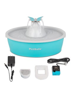 PetSafe Butterfly Cat Water Fountain With Pump & Filters  Cute Water Dispenser With 50 Oz Capacity  Pump & Filters Keep Water Clean & Fresh  Filter Contains 2X More Carbon Than Other Brands  - Image 1