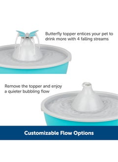 PetSafe Butterfly Cat Water Fountain With Pump & Filters  Cute Water Dispenser With 50 Oz Capacity  Pump & Filters Keep Water Clean & Fresh  Filter Contains 2X More Carbon Than Other Brands  - Image 4