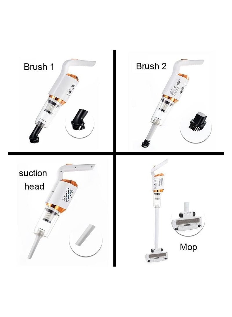 Macon Adjustable Rechargeable Cordless Vacuum Cleaner, Dry/Wet, Portable, White - Image 4