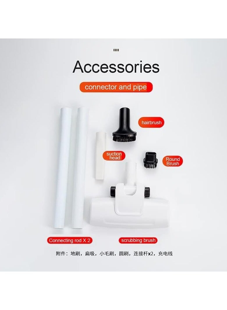 Macon Adjustable Rechargeable Cordless Vacuum Cleaner, Dry/Wet, Portable, White - Image 5