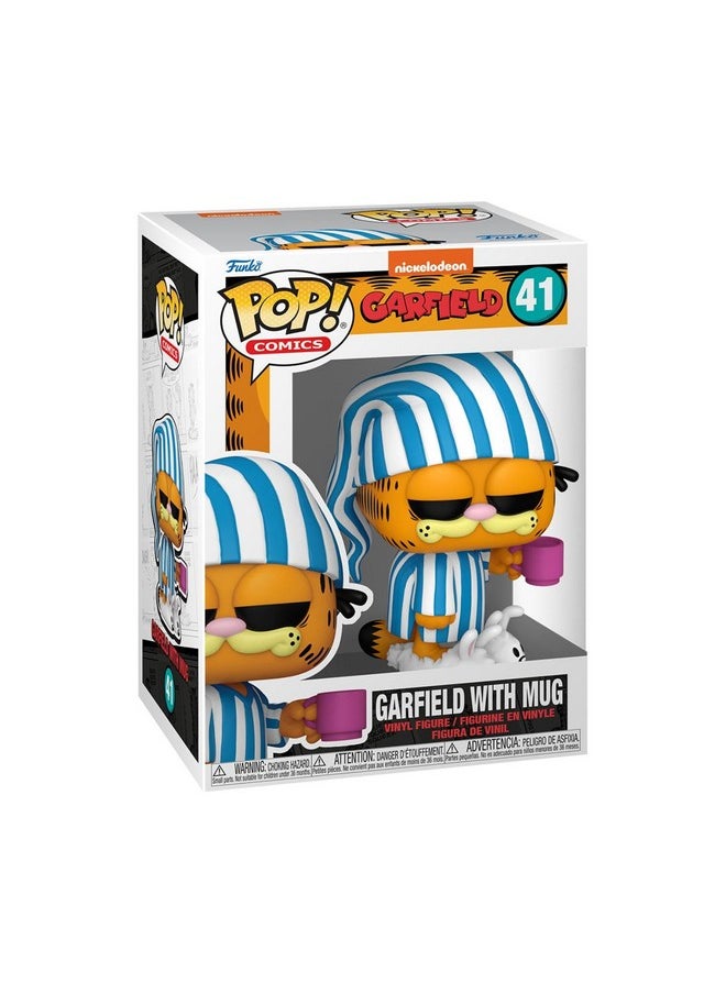 Funko Funko POP! Comics: Garfield- Garfield with Mug - Collectable Vinyl Figure - Gift Idea - Official Merchandise - for Kids & Adults - Cartoons Fans - Model Figure for Collectors and Display  - Image 1