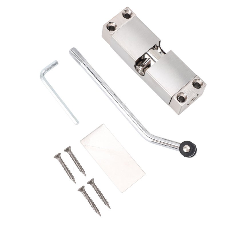 Automatic Door Closer: Premium Zinc Alloy, Silent Automatic Operation - Fully Adjustable Closing Speed Professional Door Closer for Home Residential Fire Exit Stainless Steel Doors - Image 1