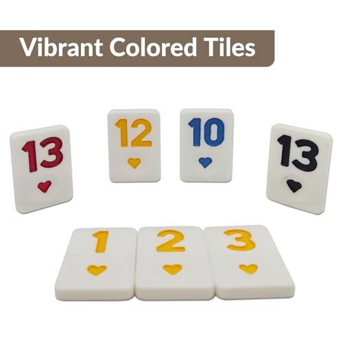 MIDOLITE Rummy Cube 6 Player Edition with 6 Wooden Racks, Rummy Cube Game with Case 6 Players with Portable Case 160 Tiles Rummy Cube Travel Game Set for Family Adults Kids - Image 4