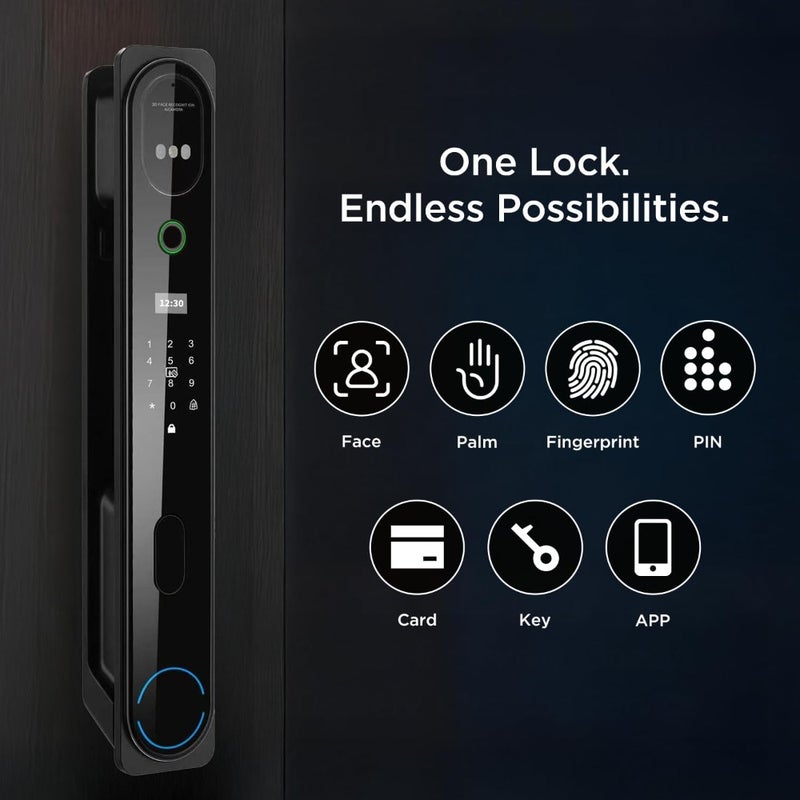 Smart Door Lock with Handle, Keyless Entry via Bluetooth, Tuya APP, 5-IC Cards, Codes, Keys, and Biometric Fingerprint for Home, Apartment, Office, Hotel, Bedroom H21 - Image 5
