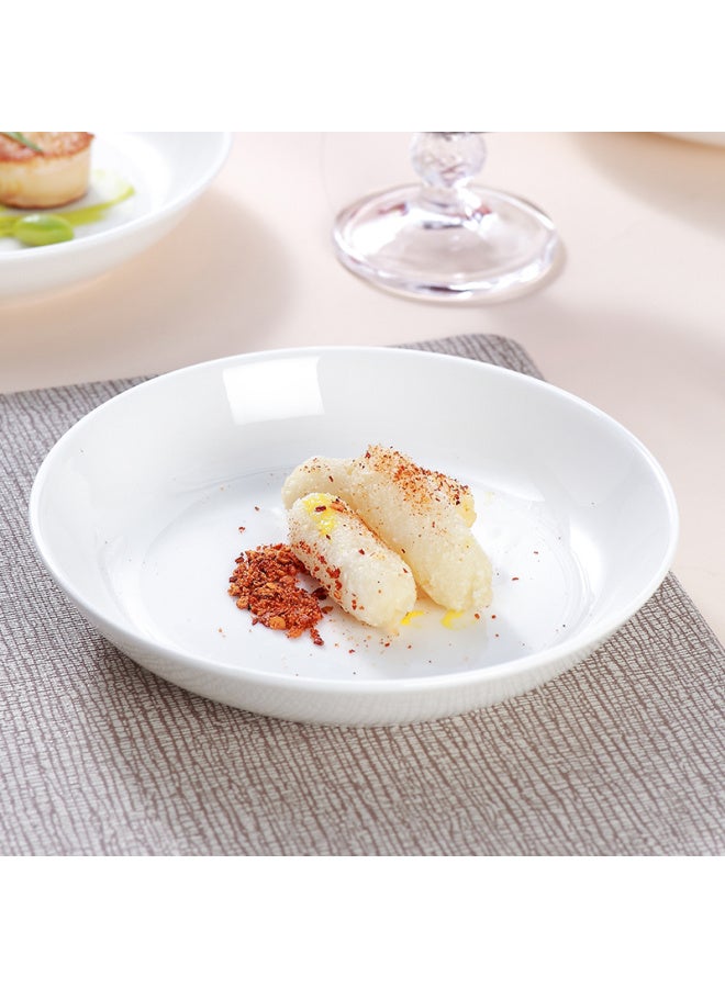 Sky Top Bone China Deep Plate Sauce Dish Pure White Household Bone China Tableware Set 6-inch Dinner Plate 4 Pieces - Image 2