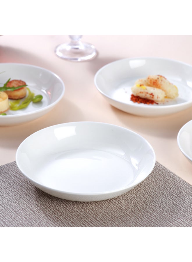 Sky Top Bone China Deep Plate Sauce Dish Pure White Household Bone China Tableware Set 6-inch Dinner Plate 4 Pieces - Image 4
