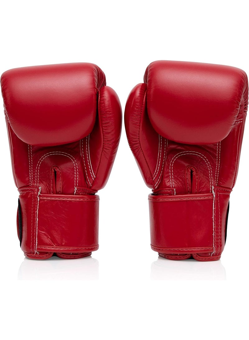 Fairtex BGV1 Boxing Gloves 12oz Red – Premium Leather Muay Thai & Boxing Training Gloves - Image 1
