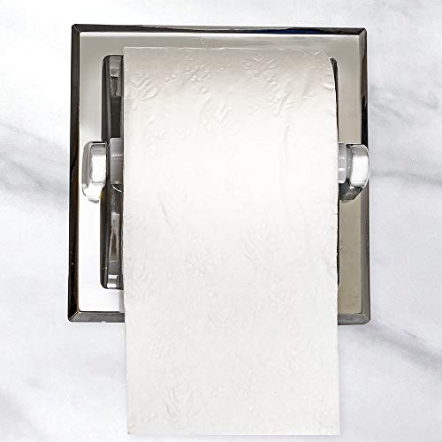 EZ-FLO 15209 Recessed Bathroom Toilet Paper Holder and Roller, Chrome - Image 4