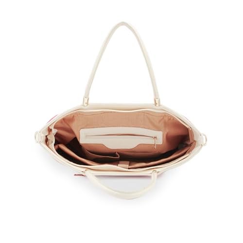 Caprese Peace Tote Bag, Large | Stylish Handbag for Women with Laptop Compartment | Spacious, Versatile Office & Daily Essentials Tote | Detachable Sling Strap, Multiple Organizational Pockets (Pink) - Image 4