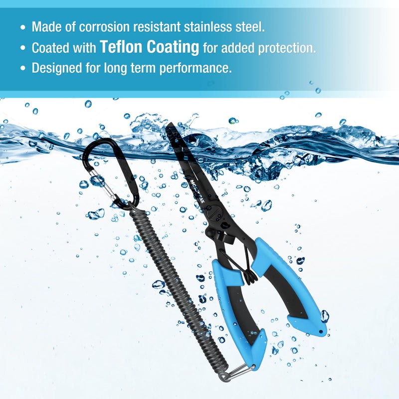 Mossy Oak 2Pcs Fishing Tools Kit- Fishing Plier, Fish Lip Gripper, Multifunctional Fishing Hook Remover with Lanyards Sheath, Saltwater Resistant Fishing Accessories & Equipment, Fishing Gifts for Men - Image 4