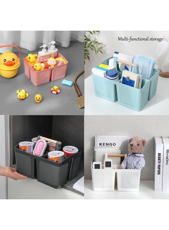 rejomiik rejomiik Portable Shower Caddy Basket Plastic Cleaning Caddy Organizer Storage Tote with Handle for Bathroom, College, Dorm Room Essentials, Grey  - Image 4