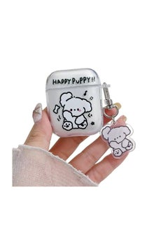 Building Blocks Dog Cartoon Suitable For Apple Airpods Wireless Bluetooth Headphone Case TPU Transparent Anti-fall Soft Case-Colour:Cute Puppy + Pendant (single Style Starting From 50)-Applicable Model:airpods 4 （2024）