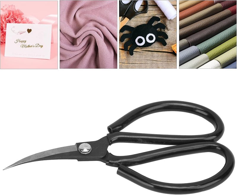 klarako Craft Scissors, Scissors All Purpose Elbow Scissors Ergonomic Handle Fabric Scissors Fast Cutting for Household(2# 180mm) - Image 3