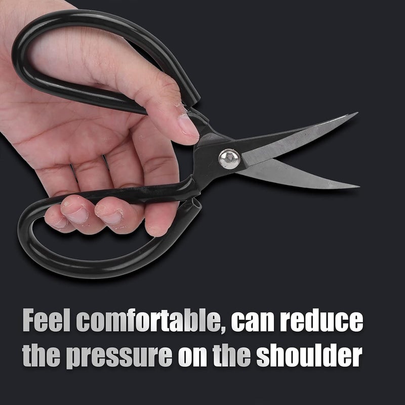 klarako Craft Scissors, Scissors All Purpose Elbow Scissors Ergonomic Handle Fabric Scissors Fast Cutting for Household(2# 180mm) - Image 2