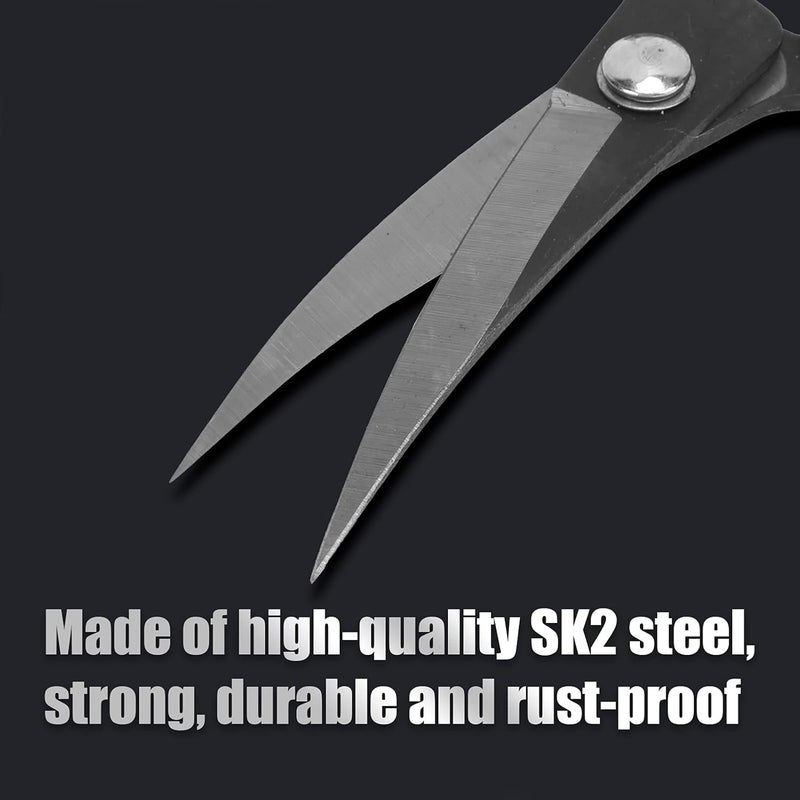 klarako Craft Scissors, Scissors All Purpose Elbow Scissors Ergonomic Handle Fabric Scissors Fast Cutting for Household(2# 180mm) - Image 4