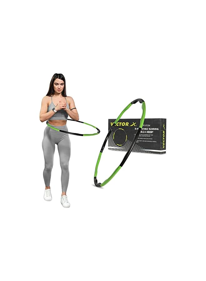 Vector X X Hoola Hoop (Black & Green, Size - L, Diameter -36 Inch) | Material - Plastic | Detachable And Size Adjustable Design | Weighted Hula Hoop | Infinity Hoop | Smart Hula Hoop - Image 5
