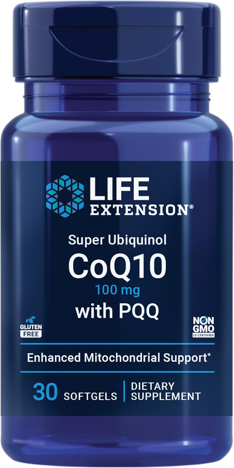Life Extension Super Ubiquinol CoQ10 with PQQ CoQ10 PQQ shilajit heart health cellular energy support 8x better absorption glutenfree 100 mg 30 softgels - Image 1