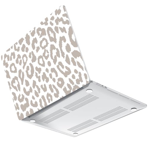 GABraden Compatible with MacBook Air 13.6 inch Case 2022-2025 Release M4 A3240 M3 A3113 M2 A2681,Sturdy Protective Laptop Hard Shell &Keyboard Cover for MacBook Air 13 inch Case（Grey Leopard Cheetah） - Image 4