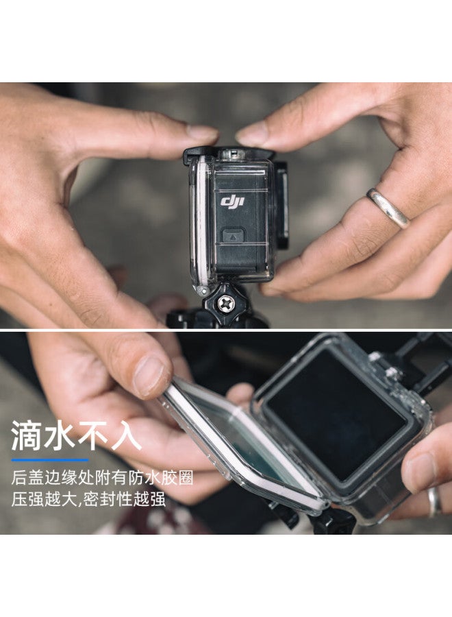 Surewo Waterproof Case For Dji Action 5 Pro/4/3, 40-meter Waterproof Shell For Action Camera Pro, Diving Swimming Anti-scratch Underwater Cage Protective Cover, Waterproof Protection Case Accessory