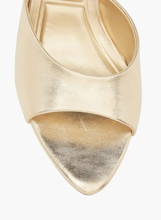 Celeste Women's Open Toe Slip-On Sandals with Stiletto Heels