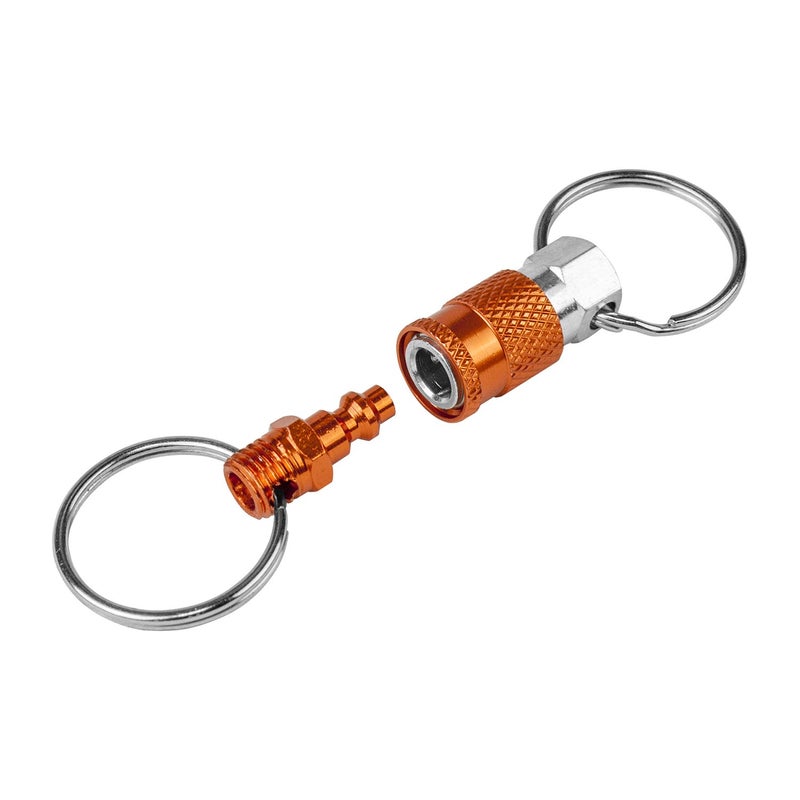 Freeman KEYQC3 Pull Apart Coupler Keychain with 2 Split Rings, 3 Pack,unisex-adult, Orange, Small - Image 3
