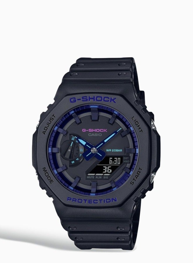 G-SHOCK Men's Analog-Digital Watch Black Resin Band Watch GA-2100VB-1ADR - Image 2