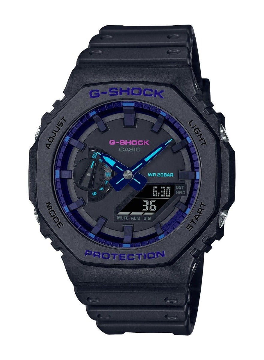 Men's Analog-Digital Watch Black Resin Band Watch GA-2100VB-1ADR