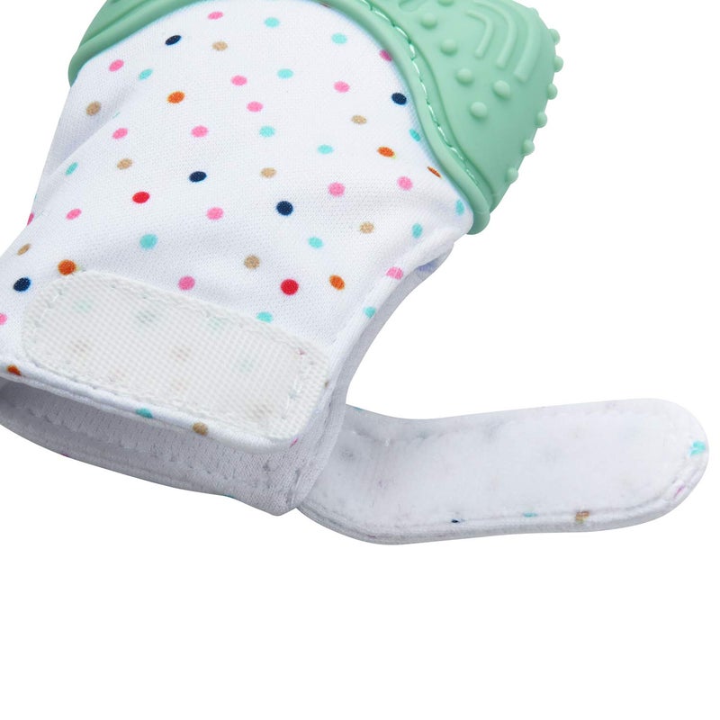 PandaEar Soothing Teething Mitten 2 Pack Pain Relief Protection Glove Stimulating Teether 012 Months Blue Green - Image 5