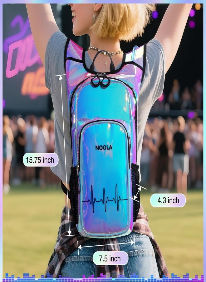 NOOLA Rave Hydration Backpack, Water Backpack with 2L Water Bladder, Festival Essential Accessories for Women Men, Hydropack Hydrobag for Festival Gear, Hiking, Running, Biking, Blue - Image 3