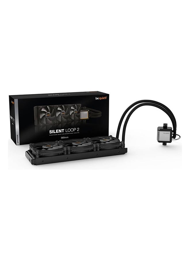 be quiet! - Silent Loop 2 360mm CPU Liquid Cooler, 3x Silent Wings 3 120mm PWM High-Speed Fans, 2800 RPM Pump Speed, 2200 RPM Fan Speed, Up to 85.8 CFM Airflow, Black | BW012 - Image 1